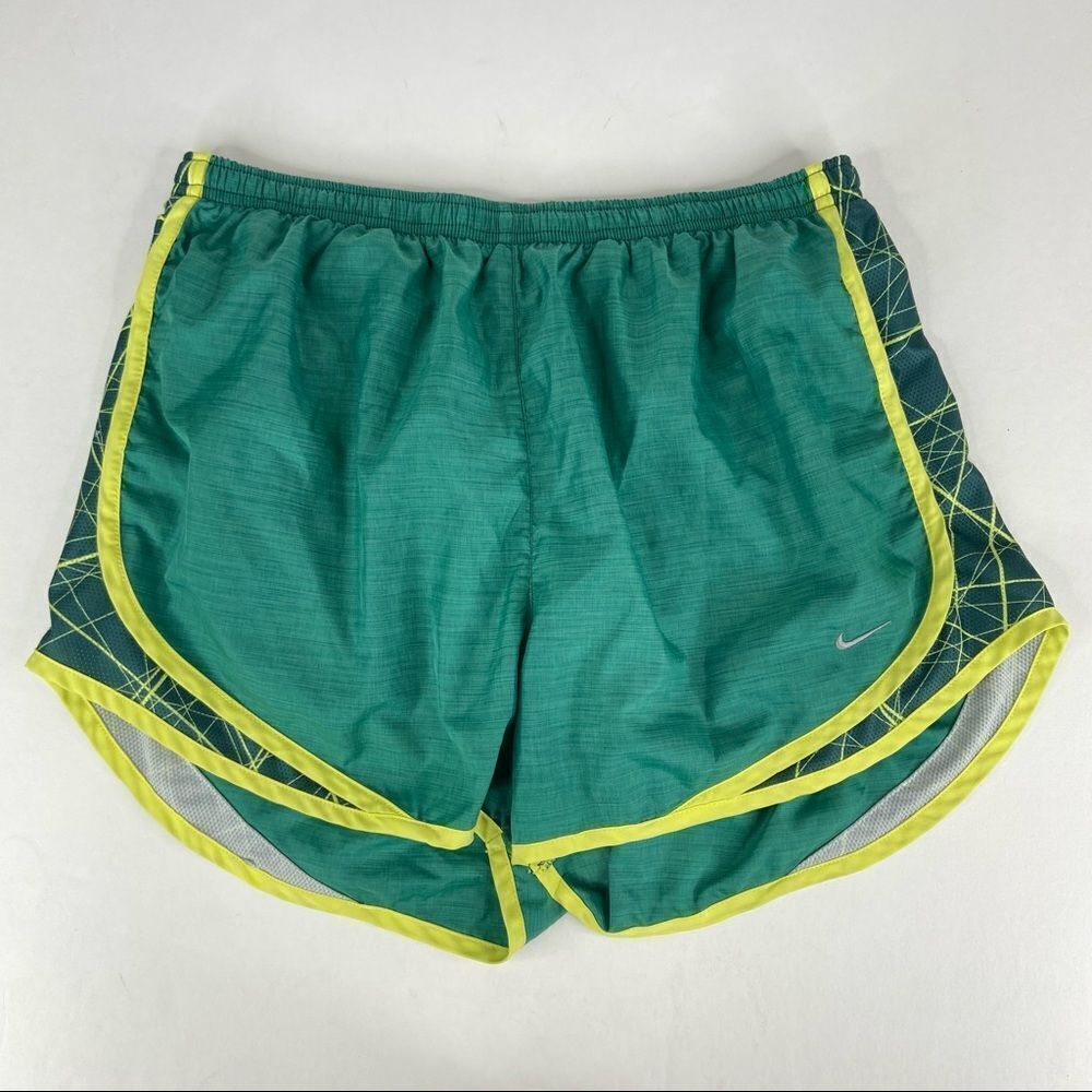 Nike Running Shorts Green Yellow Size Large